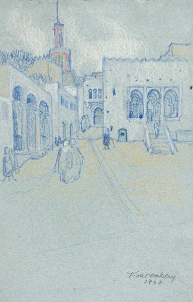 Violet Oakley: Untitled, (Tangiers) (1923) Pastel on laid paper