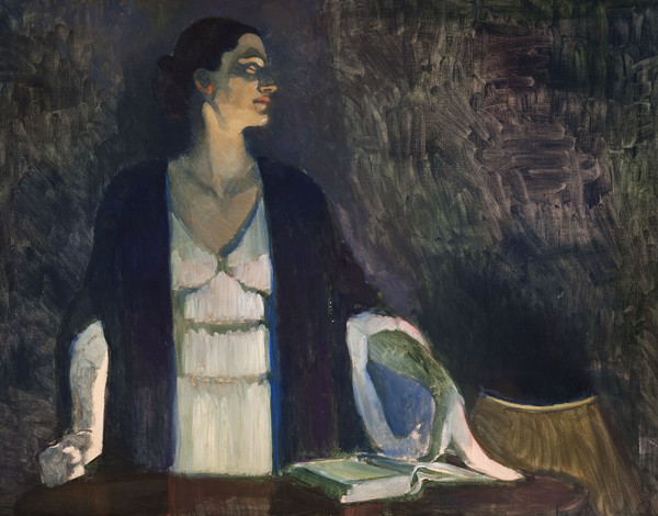 Violet Oakley: Study for Portrait of Edith Emerson Lecturing [at] Lake George (Undated) Oil on canvas