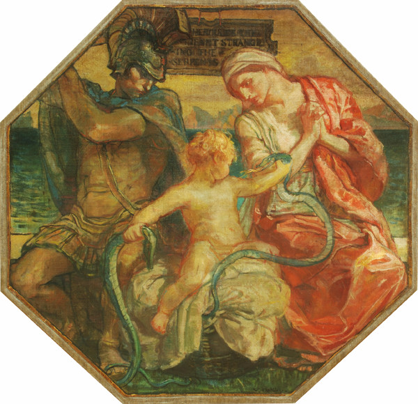 Violet Oakley: Hercules the Infant Strangling the Serpents (1910-1911) Oil on canvas