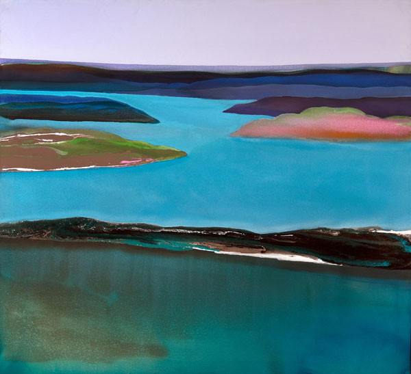 Elizabeth Osborne: Green Cay (1973) Acrylic on canvas