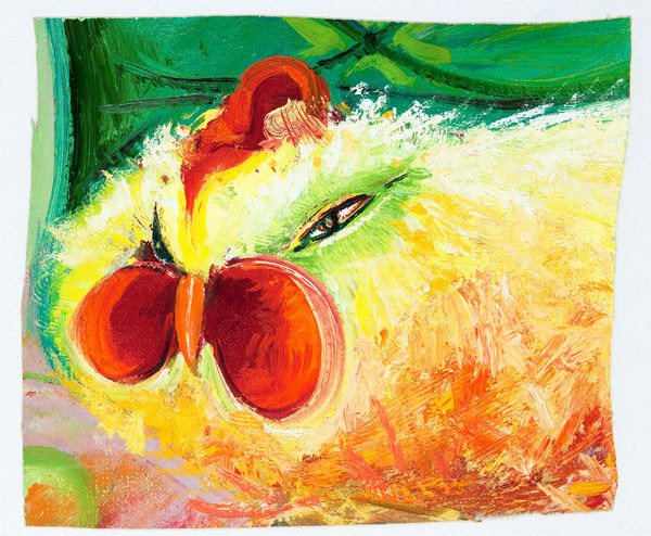 Peter Paone: Rooster (fragment) (Undated) Oil on canvas