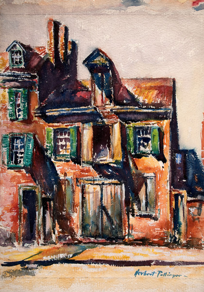 Herbert Pullinger: Sail Loft on Front Street, Philadelphia (Undated) Watercolor