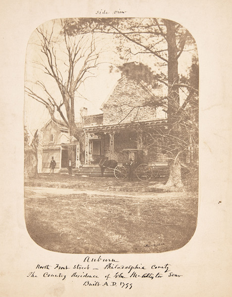 Frederick DeBourg Richards: Auburn, Side View (1860) Albumenized salt print