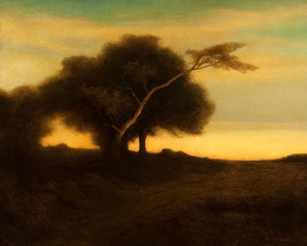 William Sartain: Group of Trees by the Wayside (Undated) Oil on canvas