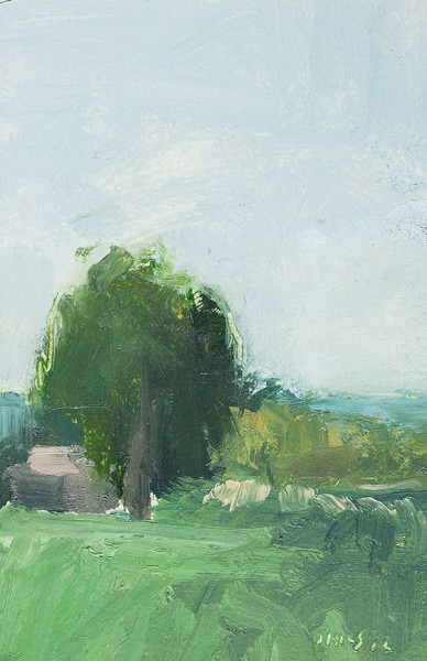 Stuart Shils: Tree at Valley Forge (1993) Oil on board
