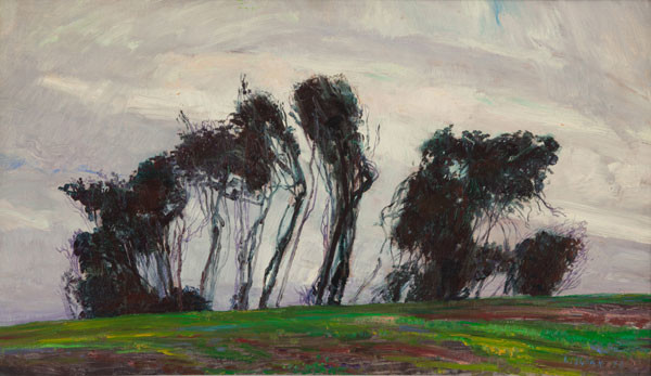 Louis Sloan: Trees (1978) Oil on masonite