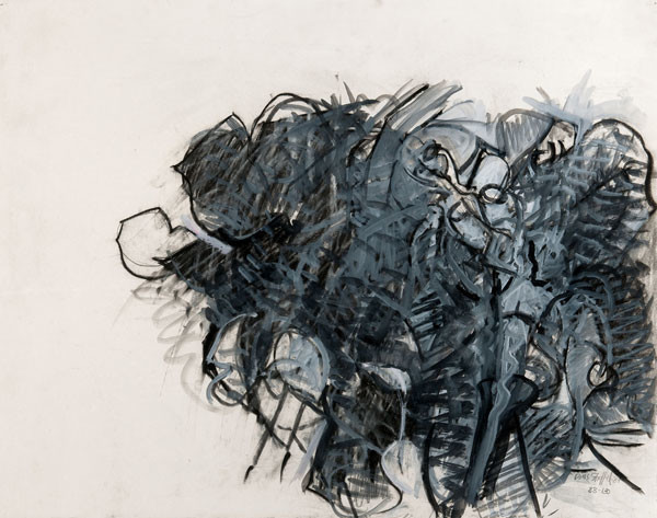 Doris Staffel: Gateless Gate (1987-1988) Acrylic and charcoal on paper
