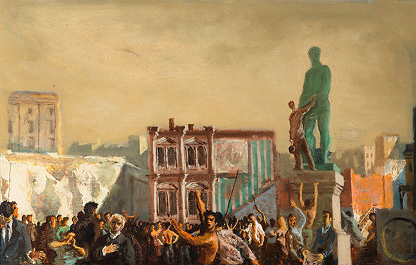 Walter Stuempfig: We Want Barabbas (c. 1945) Oil on canvas