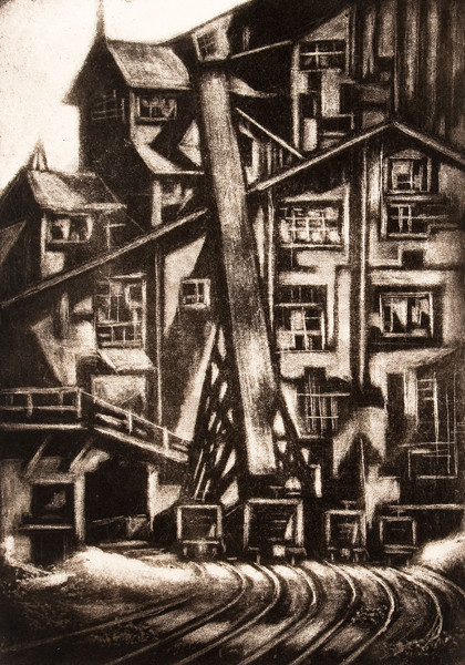 Dox Thrash: Coal Breaker (c. 1943) Carborundum mezzotint and etching