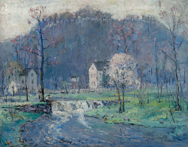 Frederick R. Wagner: Spring Landscape (c. 1918) Oil on canvas