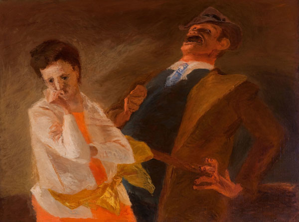 Franklin Watkins: Man Laughing  at a Woman (c. 1934) Oil on canvas