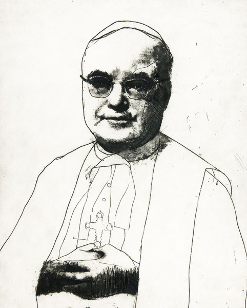 Charles Wells: Cardinal Spellman (late 1960s-early 1970s) Lithography