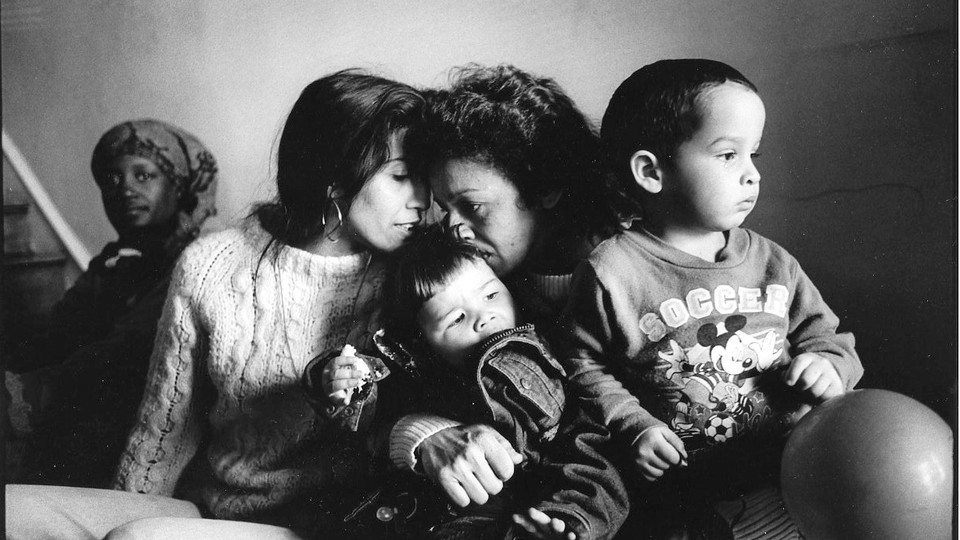 The Gonzalez and Martinez Families Waiting to be Evicted from Their US Department of Housing and Urban Design (HUD) Home, Philadelphia, 1996