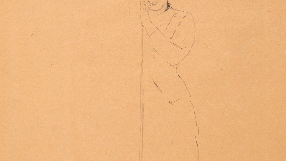 Woman Leaning on a Door, Study for “Bringing Home the Bride”