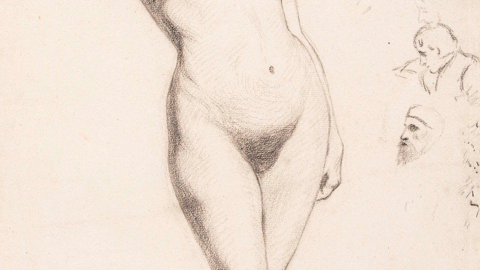 Study of Female Nude and Male Heads