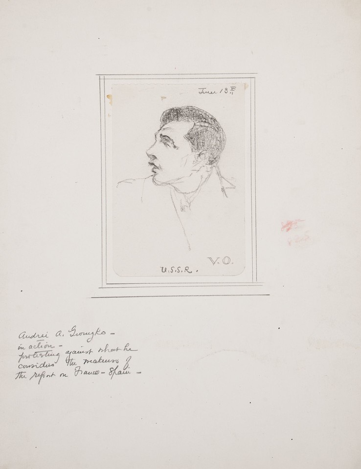 Portrait study of Andrei A. Gromyko, delegate from the ... Image 1