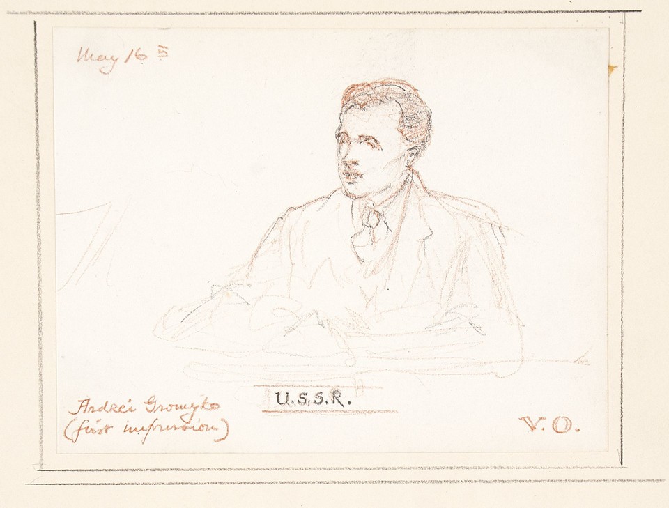 Portrait study of Andrei A. Gromyko, delegate from the ... Image 1