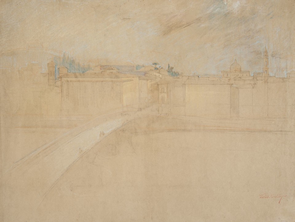 Study of view along the Arno, Florence Image 1