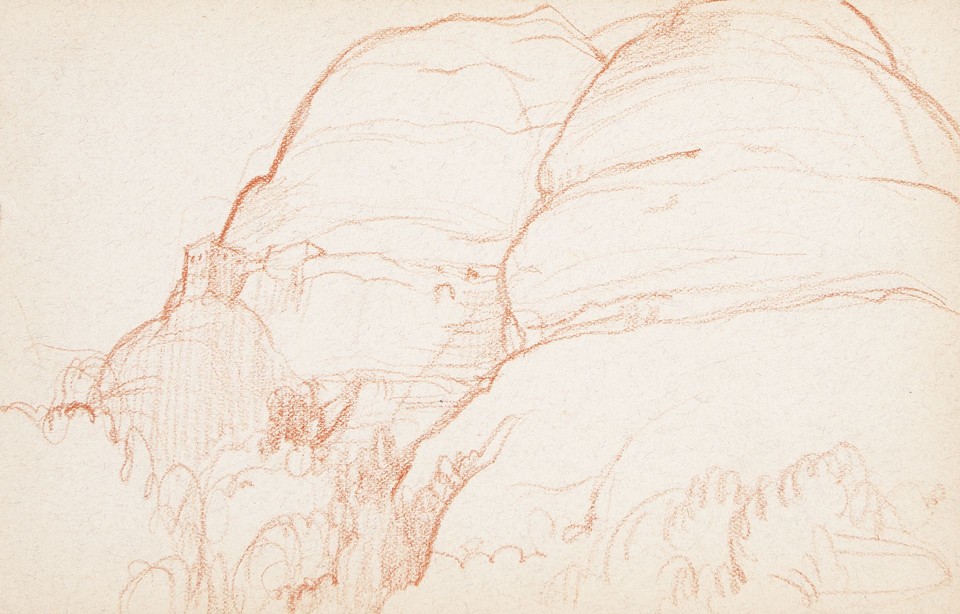 Study of houses on a mountainside  Image 1