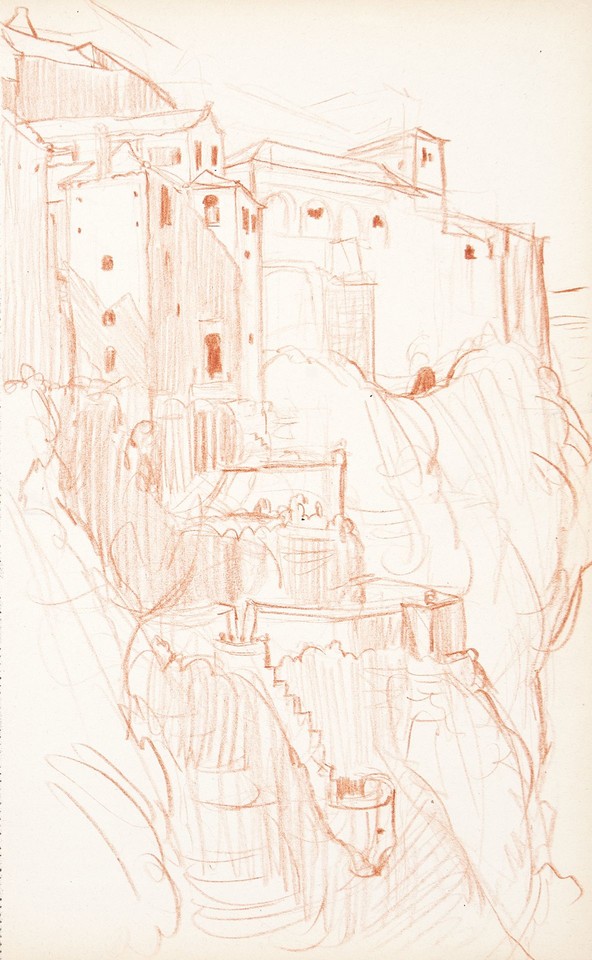 Study of town on a mountainside  Image 1