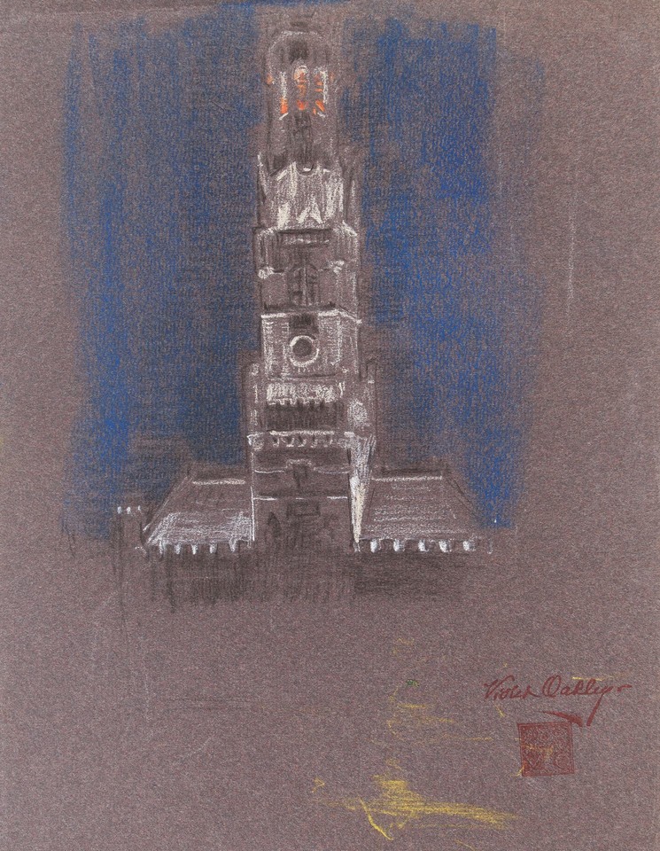 Study of the Belfry Tower, Bruges Image 1