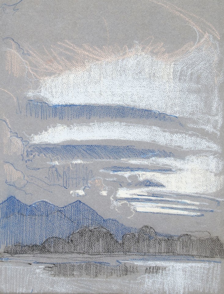 Study of sky and mountains over Lake Geneva Image 1