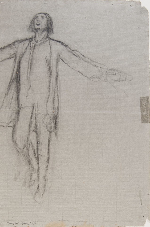 Study for &quot;George Fox on the Mount of Vision, 1652,” from th ... Image 1