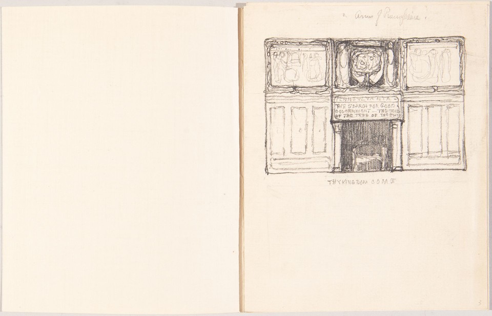 Study for &quot;Arms of Pennsylvania&quot; wall of &quot;Decorations for ... Image 1