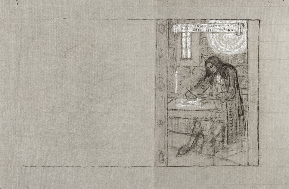 Study for &quot;Writing in Prison (The Great Case of Liberty of C ... Image 1