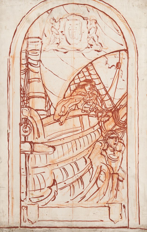 Study for &quot;Penn's First Sight of the Promised Land,&quot; Panel 1 ... Image 1