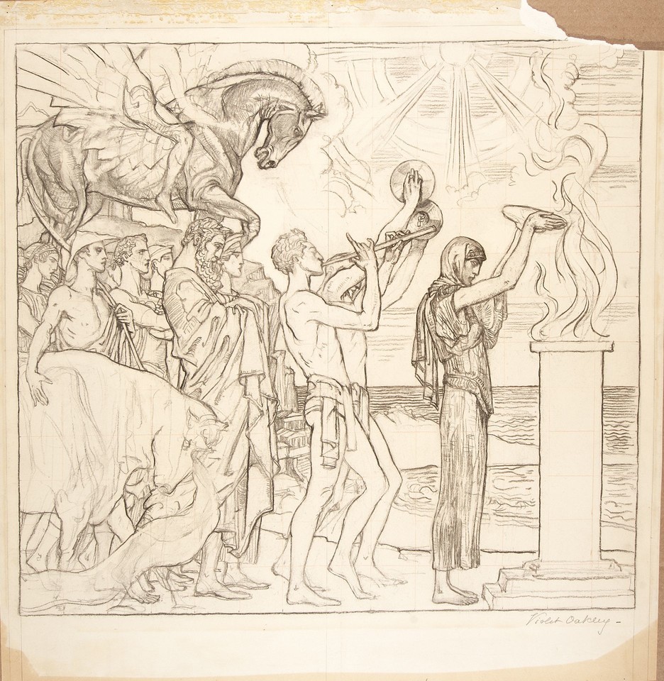 Study for &quot;The Golden Age (Law of Nature),&quot; from the mural ... Image 1