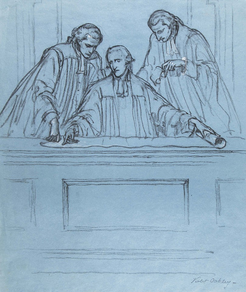 Study for three central figures, &quot;Supreme Court of the State ... Image 1