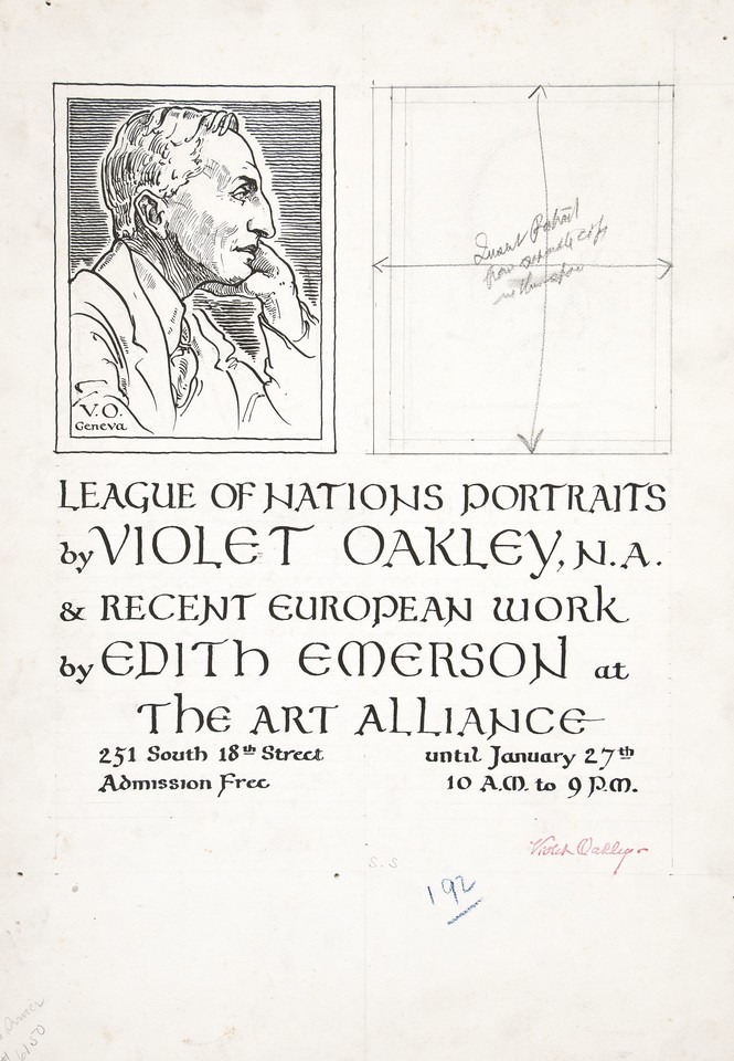 Study for poster of joint exhibition of League of Nations po ... Image 1