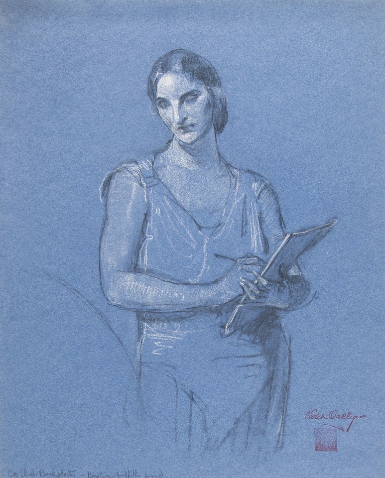 Study of figure for Cosmopolitan Club bookplate (Beatrice ... Image 1