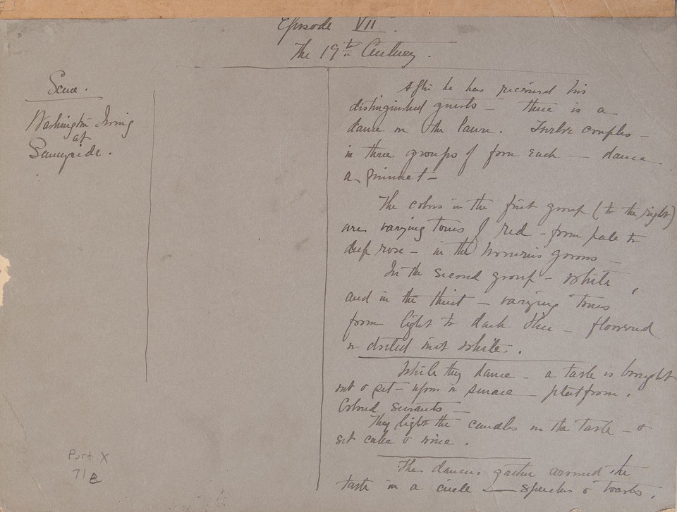 Detailed written description (on verso) of Study for ... Image 1