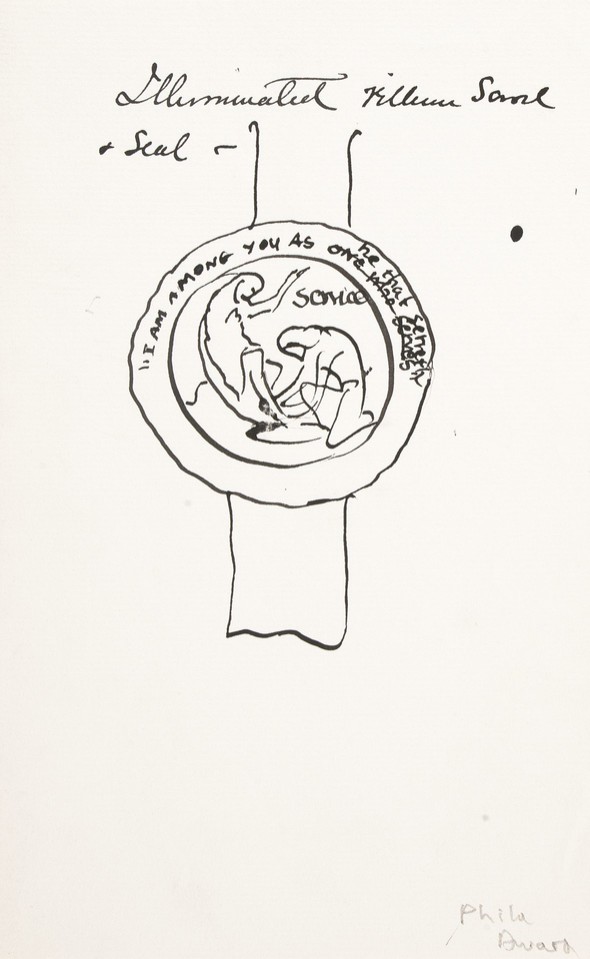 Study for the Philadelphia Award scroll and seal Image 1