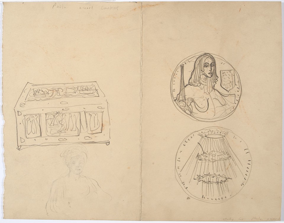 Studies for the Philadelphia Award casket and seal Image 1