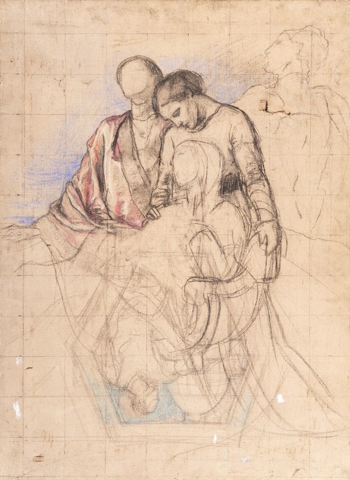 Study for the women in &quot;Man and Science&quot; lunette, from the ... Image 1