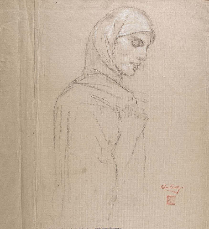 Study for water maiden, &quot;Christ the Carpenter&quot; World War II  ... Image 1