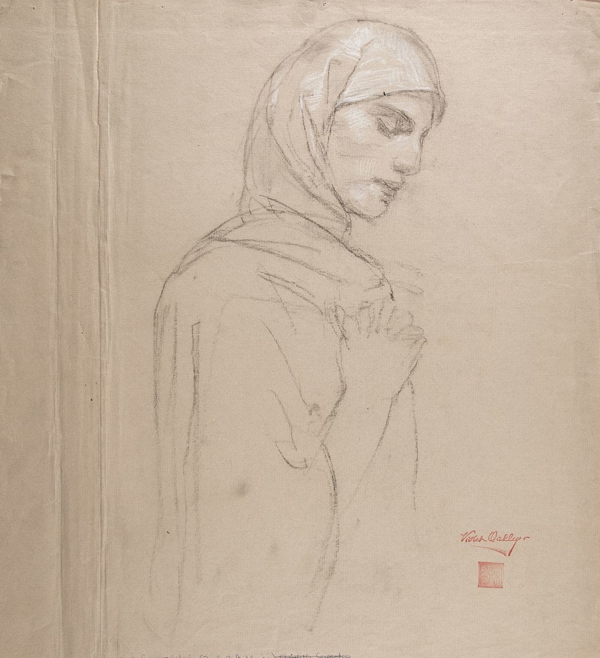 Study for water maiden, &quot;Christ the Carpenter&quot; World War II ... Image 1