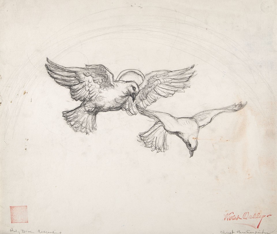 Study for two doves, &quot;Christ the Carpenter&quot; World War II por ... Image 1