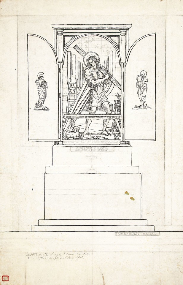 Composition study for &quot;Christ the Carpenter&quot; World War II ... Image 1