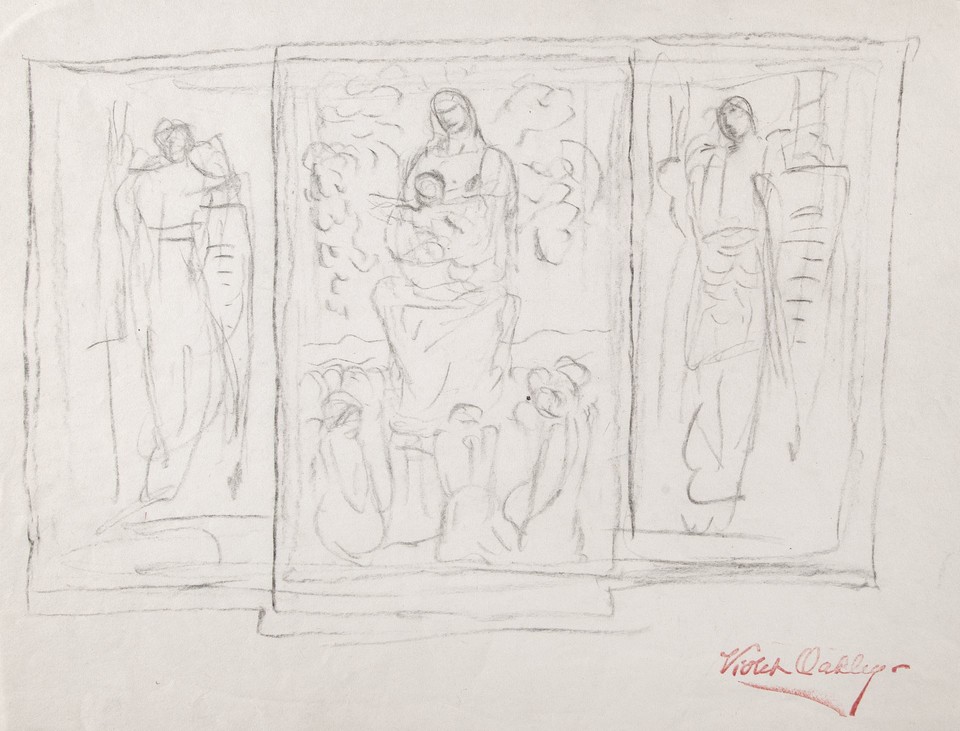Composition sketch for an unidentified altarpiece Image 1