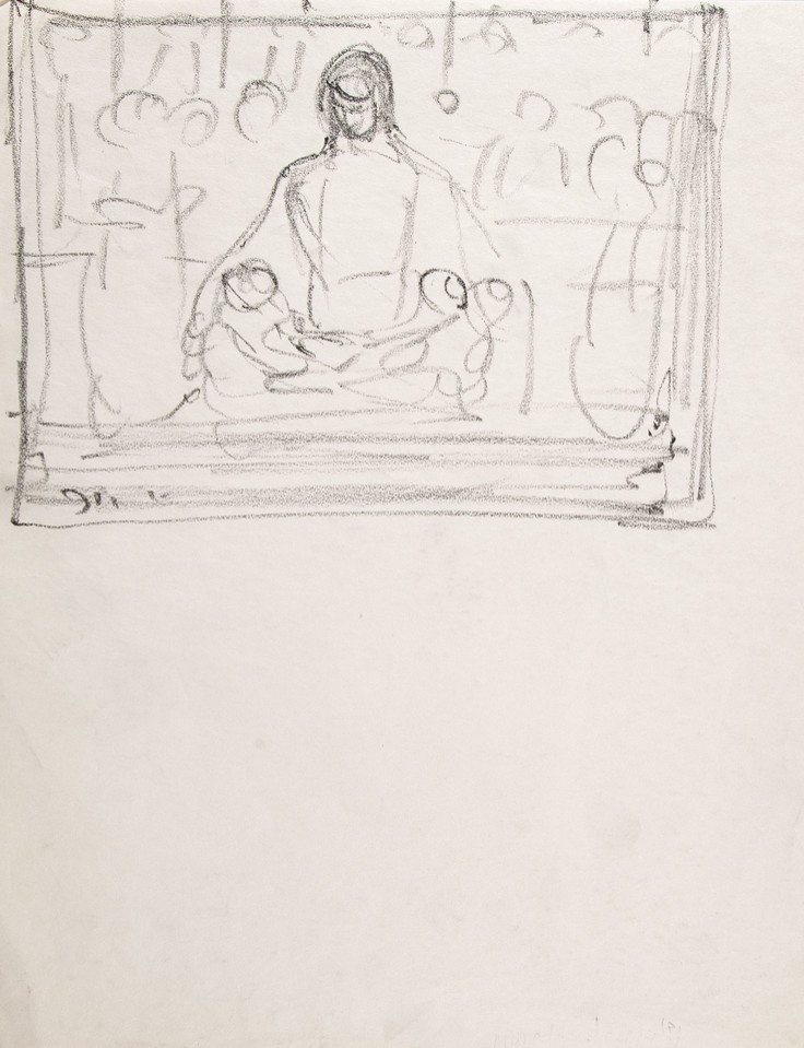 Study of mother (or Christ) and children for an unidentified ... Image 1