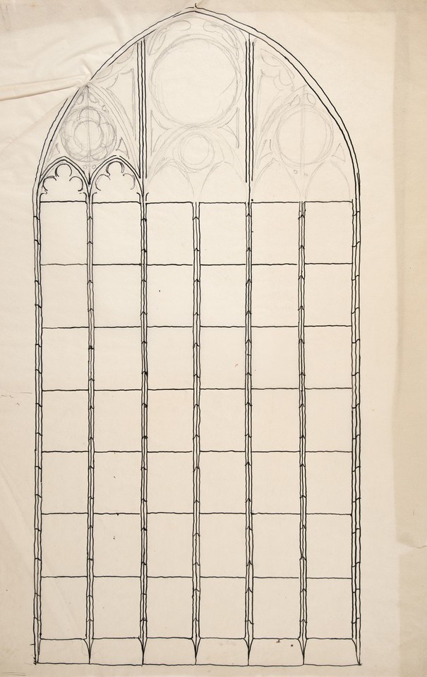 Study for an unidentified six-panel stained glass window Image 1