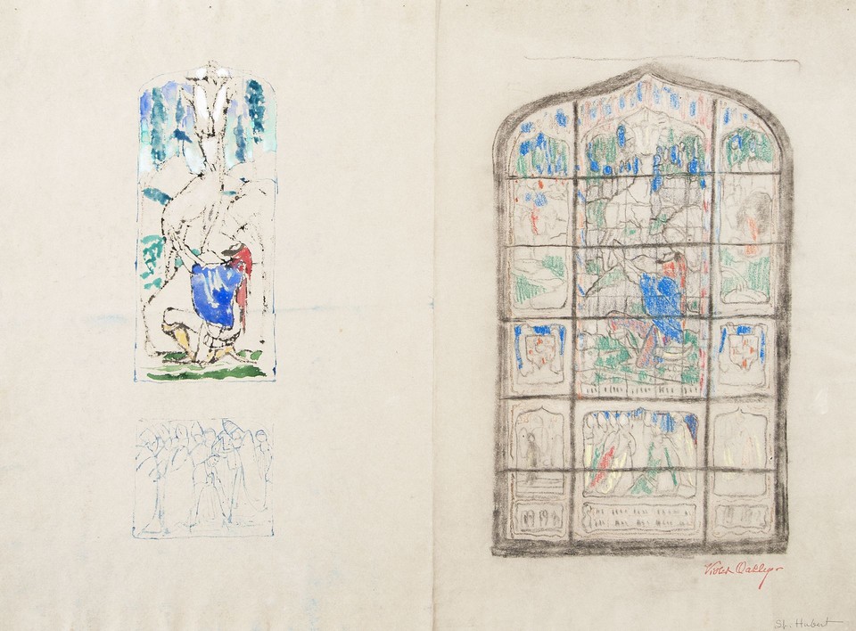 Studies for Hubert and the stag and Hubert consecrated as ... Image 1