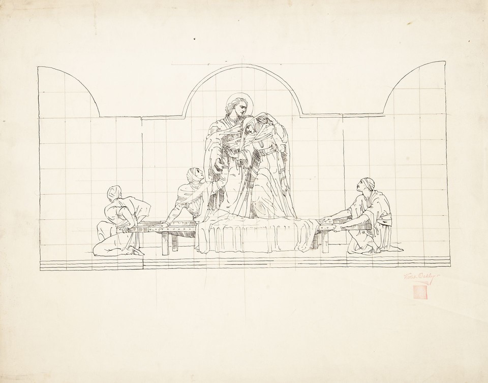 Composition study for &quot;Widow of Nain&quot; World War II portable ... Image 1