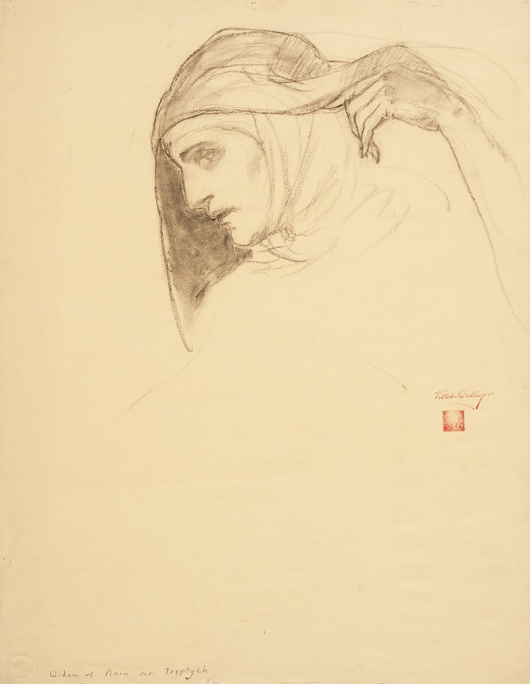 Study for face of widow, &quot;Widow of Nain&quot; World War II ... Image 1