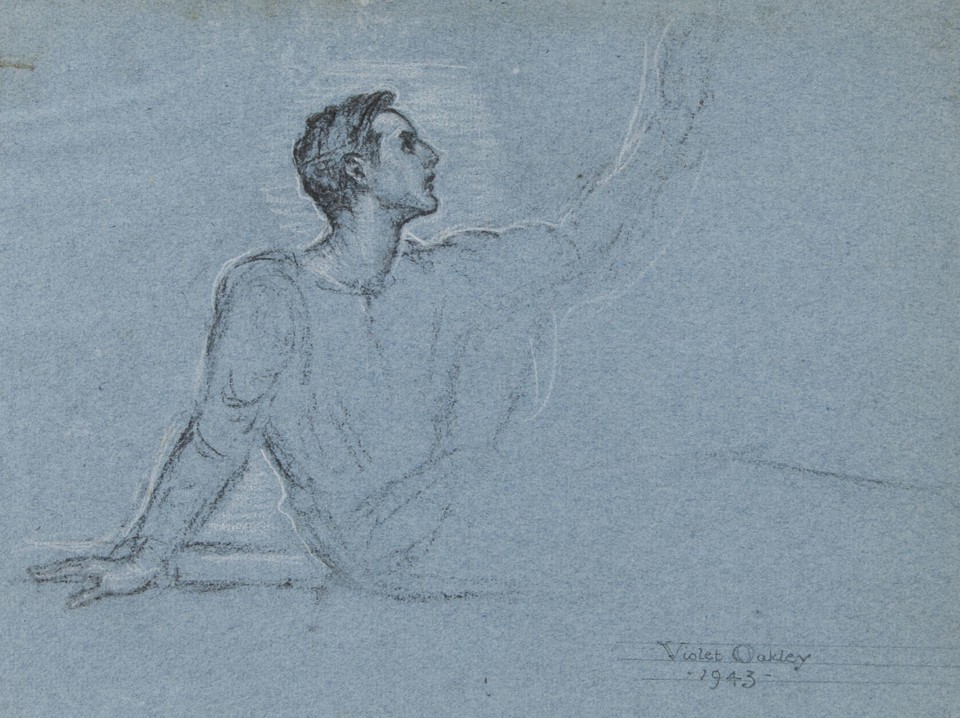Study for the widow's son, for &quot;Widow of Nain&quot; World War II ... Image 1