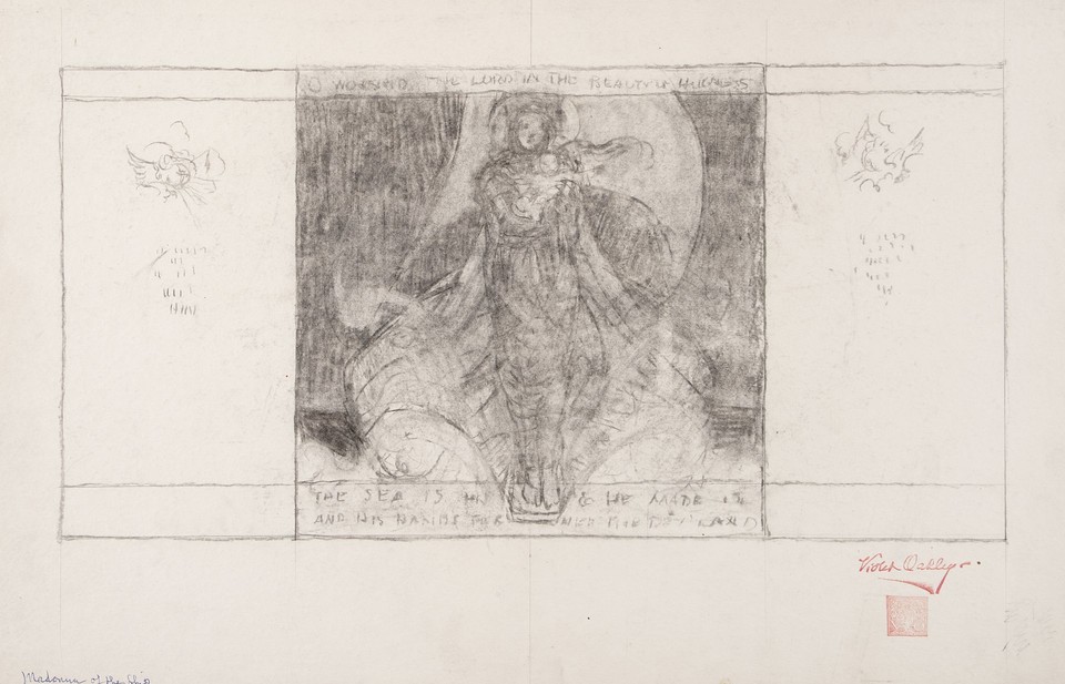 Composition sketch for &quot;Madonna of the Ship&quot; World War II ... Image 1